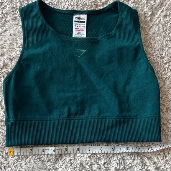 Gymshark Deep Green Crop Top - Picture 5 of 5